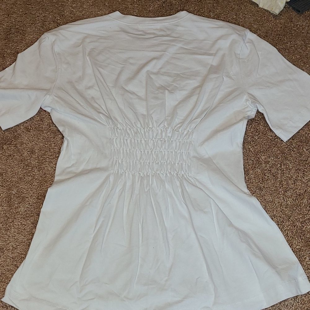 NEW Open Edit white crunch middle t-shirt. - Picture 5 of 5